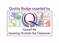 Council for learning Outside the Classroom quality badge logo.